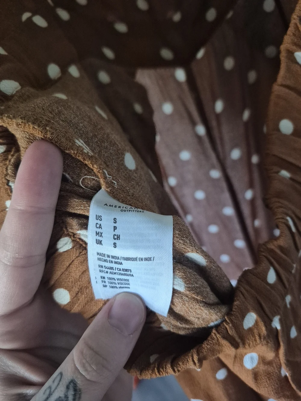 Burnt Orange Polka Dot Jumpsuit - Picture 8 of 8